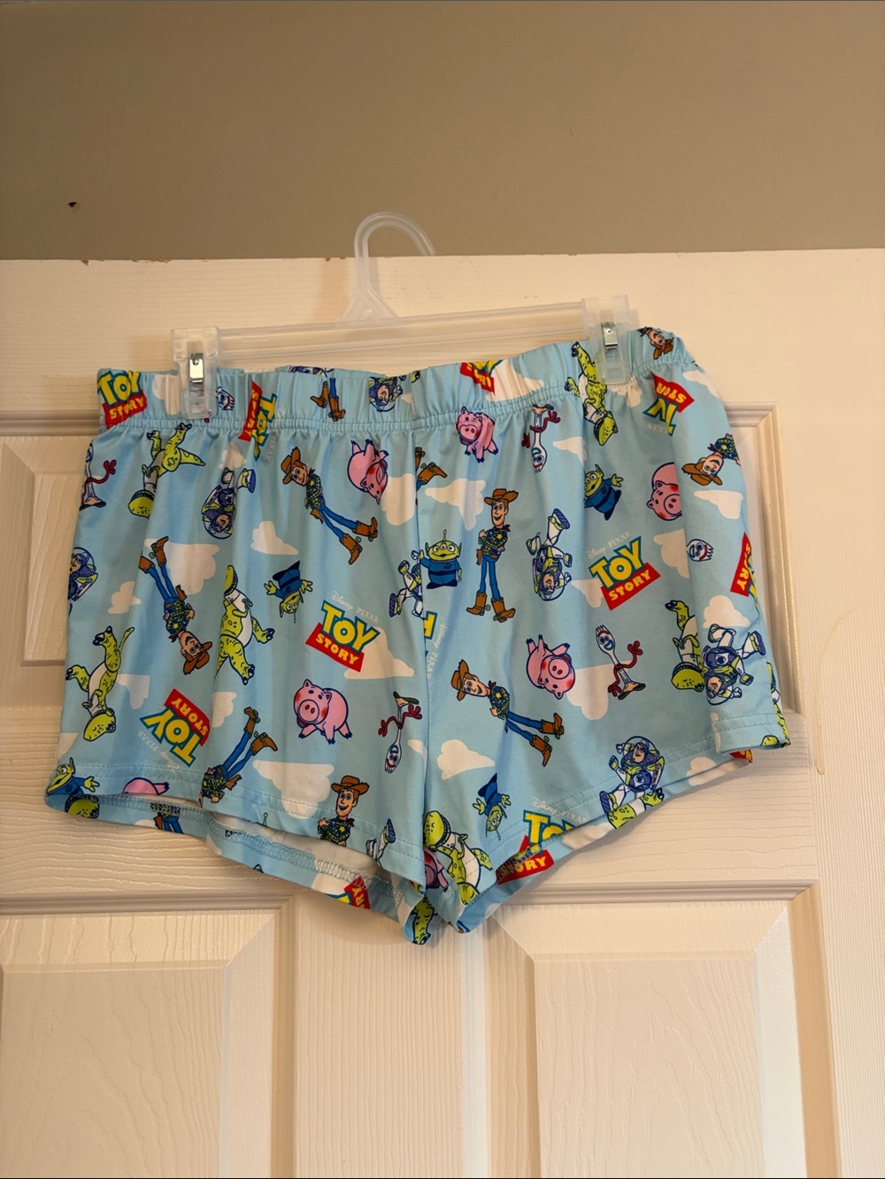 Disney Toy Story Light Blue Character Print Kids Shorts